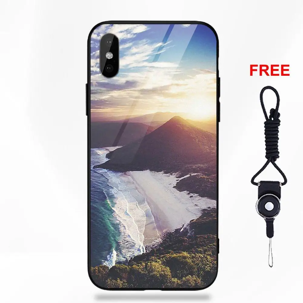 Для Apple IPhone X XS Max XR 5 5C 5S SE 6 S 7 8 плюс Прекрасный Мягкий ТПУ оправа закаленное стекло