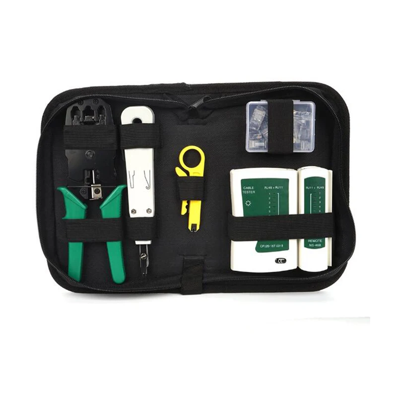 

8pcs/set RJ45 RJ11 RJ12 CAT5 CAT5e Network Repair Tool Kit LAN Network Cable Tester Plier Crimping tool Drop Shipping