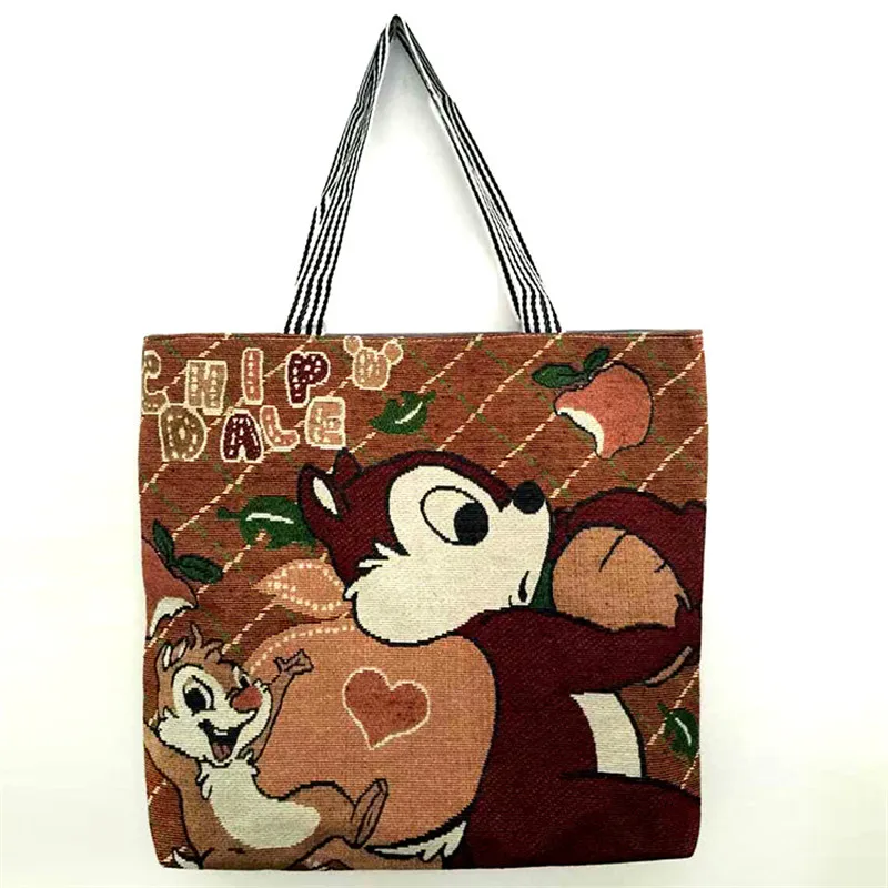 Disney Микки Маус мультфильм большой емкости шоппер Холщовая Сумка Женская сумка-ТОТЕ женская сумка для шоппинга досуг - Цвет: 5