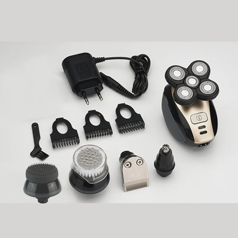 Портативный 5 in1 wet/dry станок для бритья 5D бритвы перезаряжаемые электробритва Электрический бритвы для мужчин борода Путешествия Уход