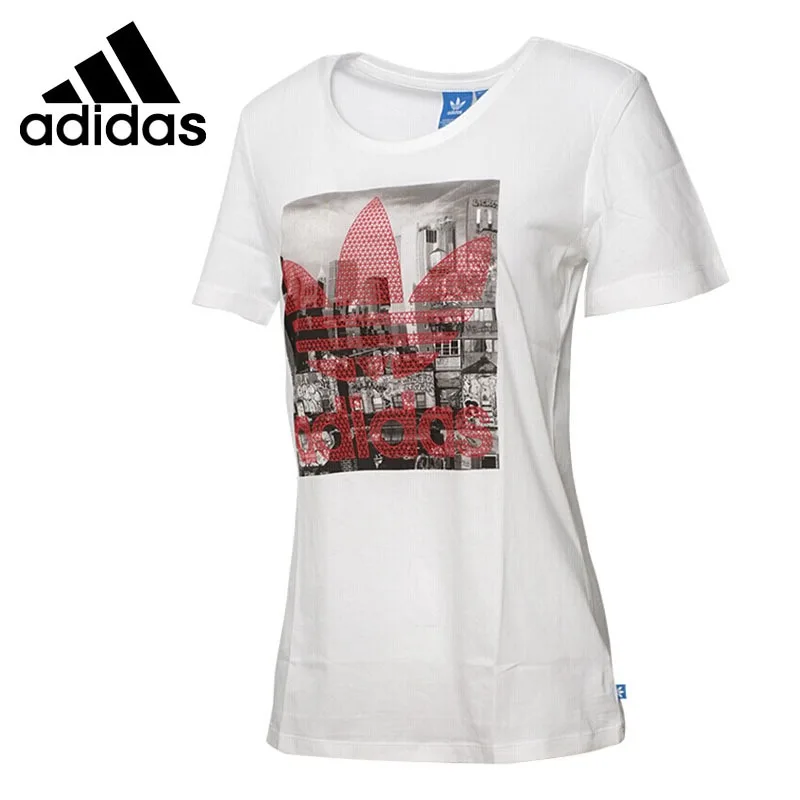 Новое поступление оригинальные женские футболки с тройной фольгой Adidas Originals