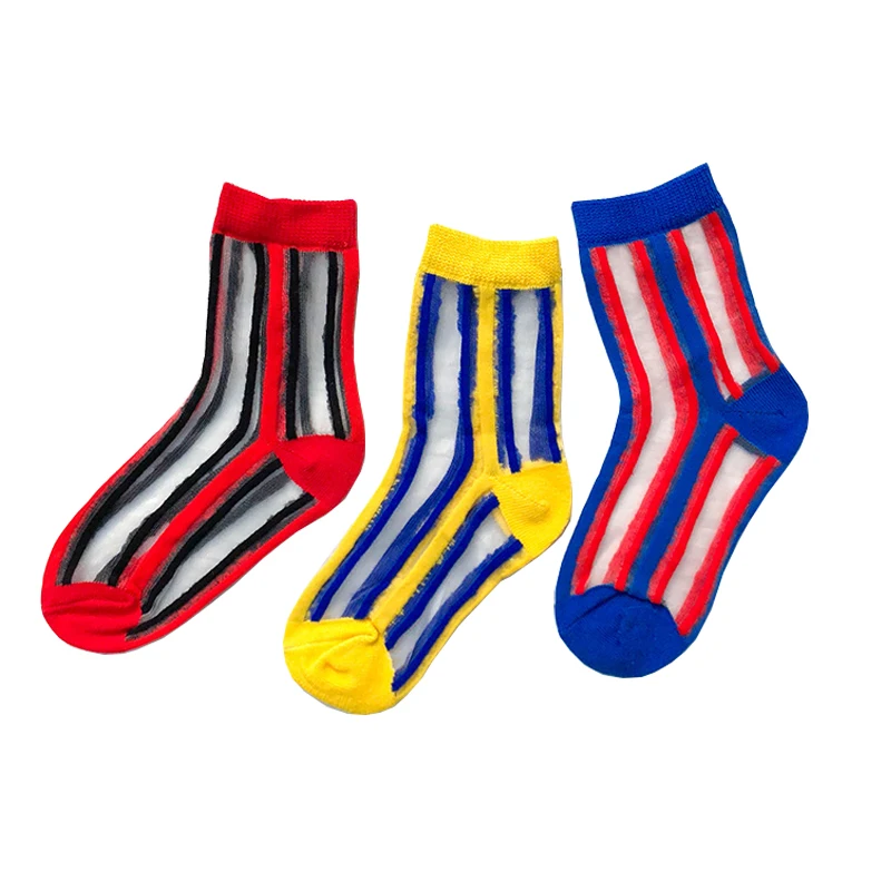 Хит продаж! Модные летние носки в полоску для маленьких девочек тонкие мальчиков