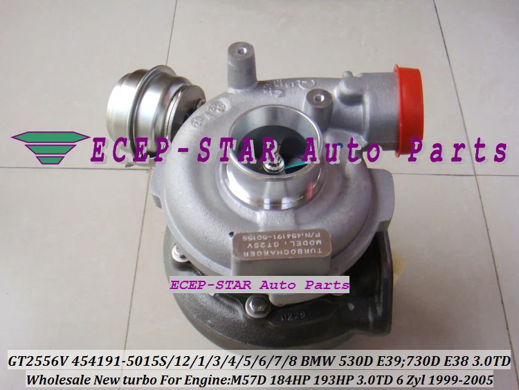 Турбокомпрессор GT2556V 454191-5015S 454191 454191-5012S 454191-0005 для BMW 530D E39 730D E38 M57D M57 D30 3.0L