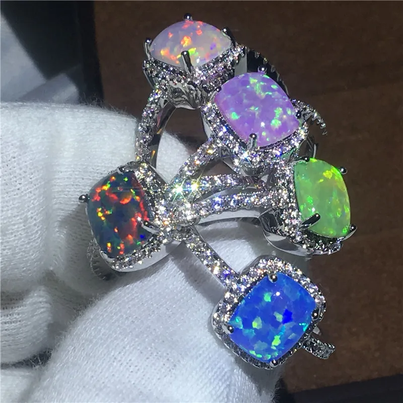 Fashion Anniversary ring Birthstone AAAAA cz Engagement Wedding Band Rings for women men White Gold Filled Party Finger Jewelry | Украшения