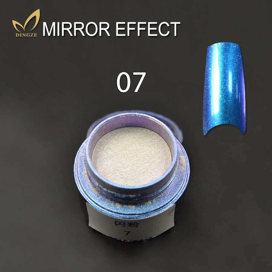 Блестящий зеркальный хромированный порошок для ногтей блестящий металлический