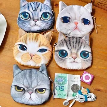 

Free ship!1lot=12pc!Cute creative cat cloth coin bag / animal small Purse /nice mini pouch/storage bag