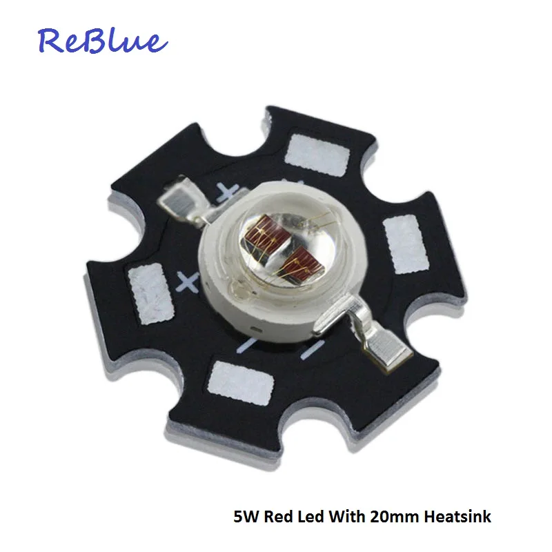 Reblue светодиодный Диод 5 Вт светодиодный Диод 3 Вт 850нм инфракрасный светодиод 660нм 3 Вт светодиодный Диод ИК-чип 850нм 940нм красный 660нм 600нм 590нм 740нм мощность