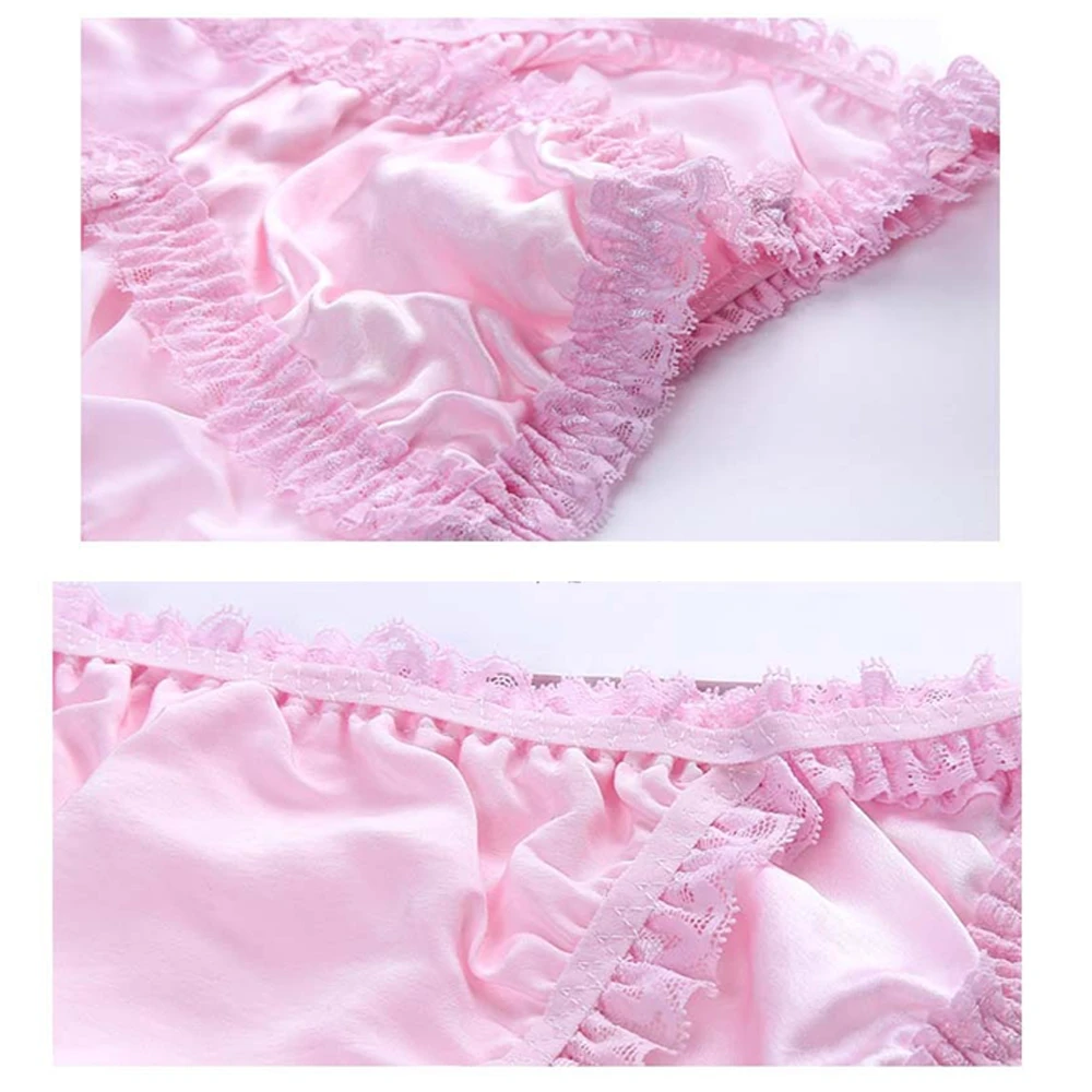 Women's Sexy Lace Panties Seamless Underwear Briefs not Nylon Silk for Girl Ladies Bikini not Cotton Crotch Transparent Lingerie
