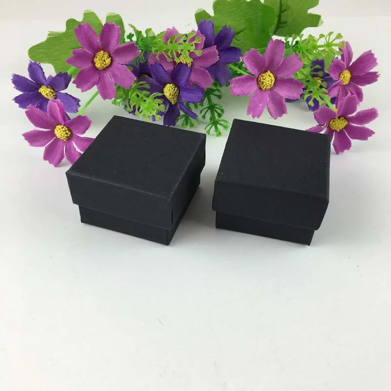 24 шт. 4*4*3 см бумажная коробка для колец коробки ювелирных изделий модная и