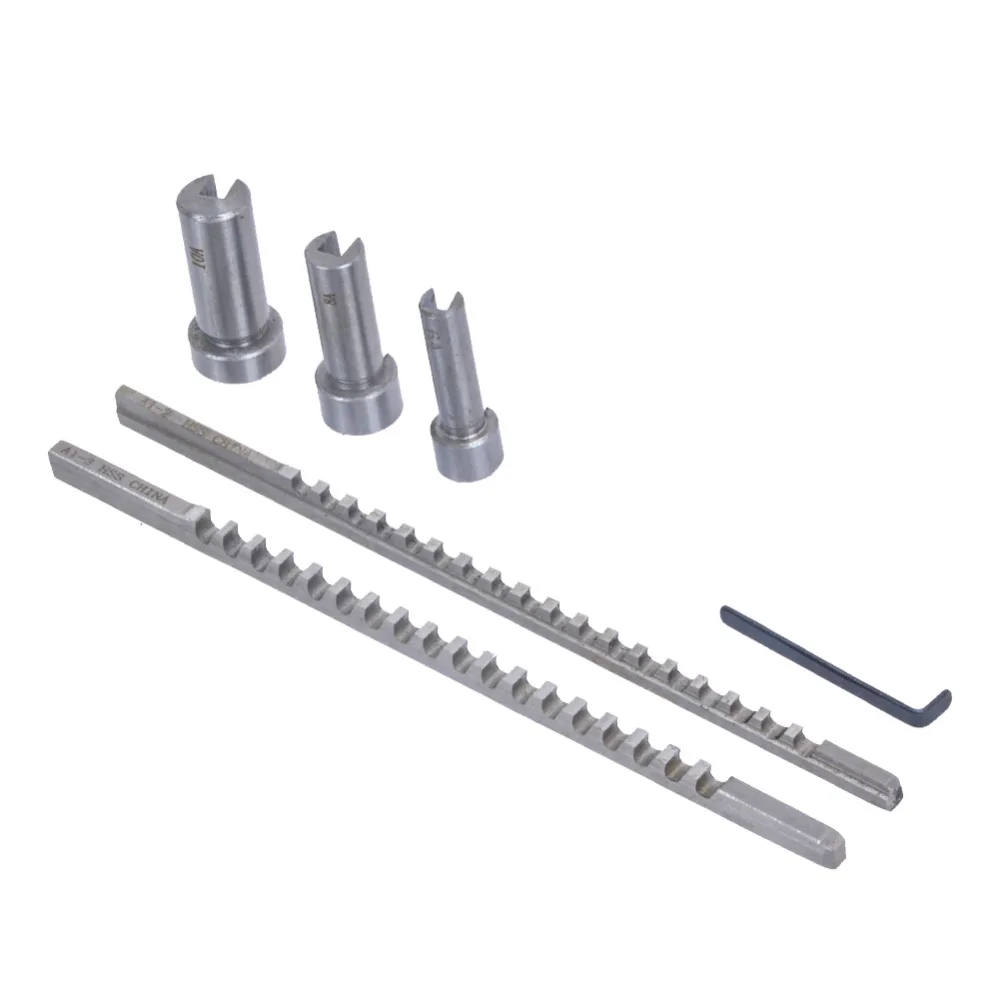 HSS Keyway Broach набор метрических размеров 6 шт 2 мм 3 Broaches 6/8/10 Collared втулки с шипами CNC
