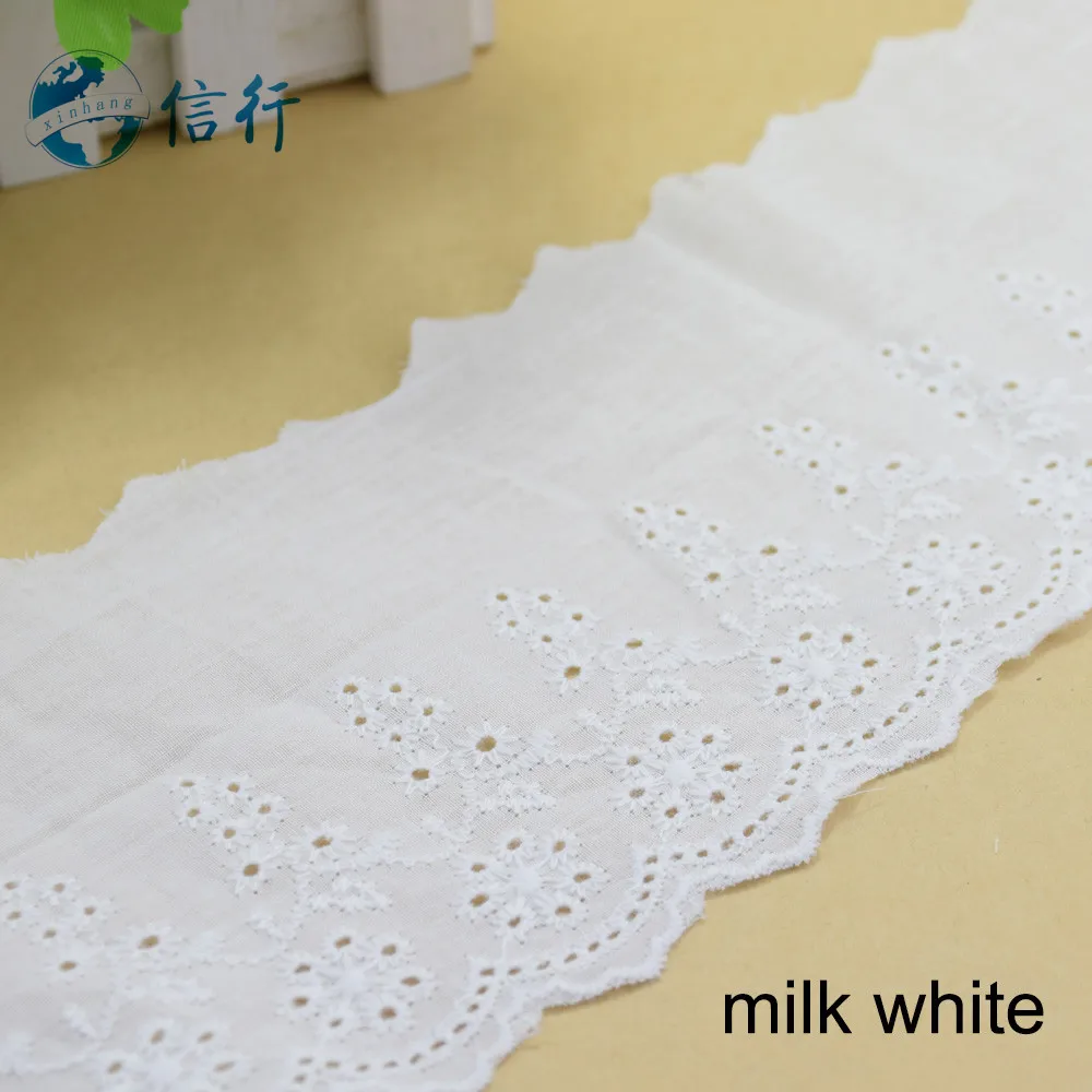 11cm width Cotton embroid lace sewing ribbon guipure trims or fabric warp knitting DIY Garment Accessories free shipping#3582 | Дом и сад