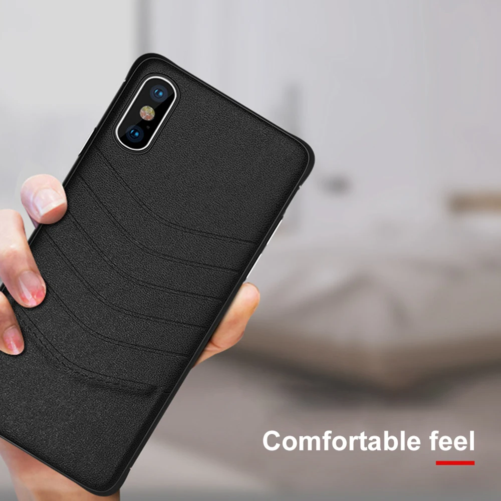 OTAO Кожаный противоударный чехол для iPhone 8 7 Plus 6 s бампер задняя крышка X XS MAX XR