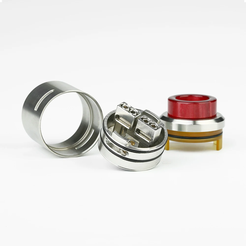 Original WISMEC Guillotine Version2 RDA Atomizer 24mm Dual Coil Rebuildable Tank Bottom Airflow for Luxotic NC Box MOD Vape |