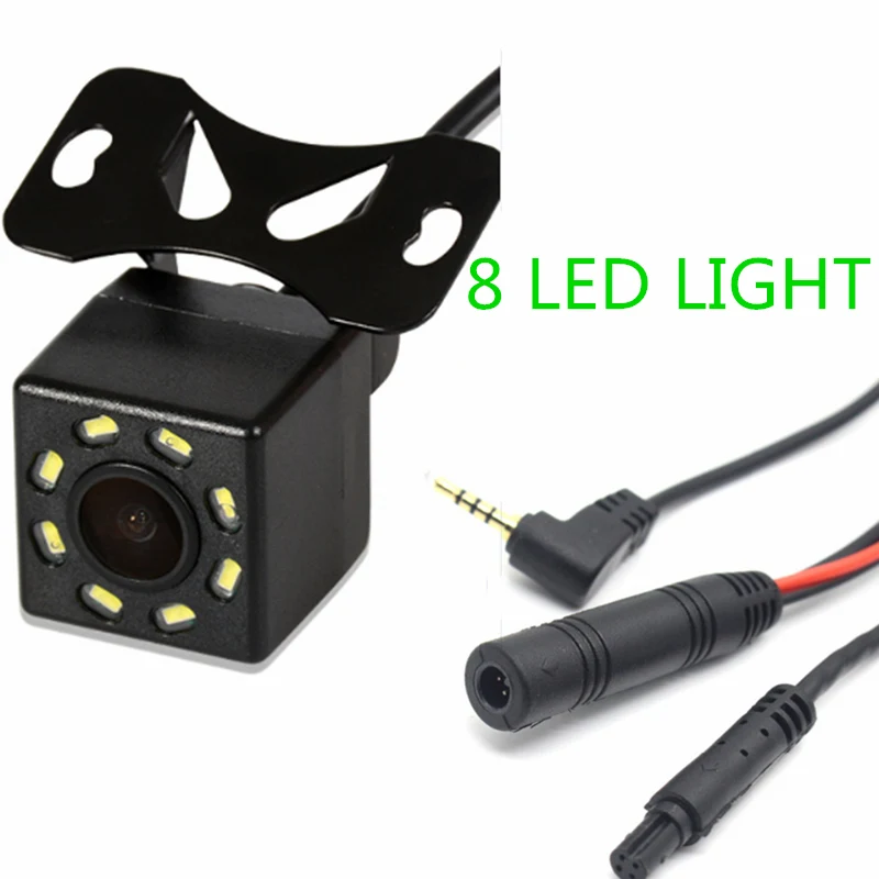 5pin 8 led light WETOWE H2 Универсальная автомобильная парковочная камера заднего вида, водонепроницаемая камера заднего вида, монитор автопарковки 170 градусов с разъемом 4/5pin2. 5 мм - Цвет: 5pin 8 led light
