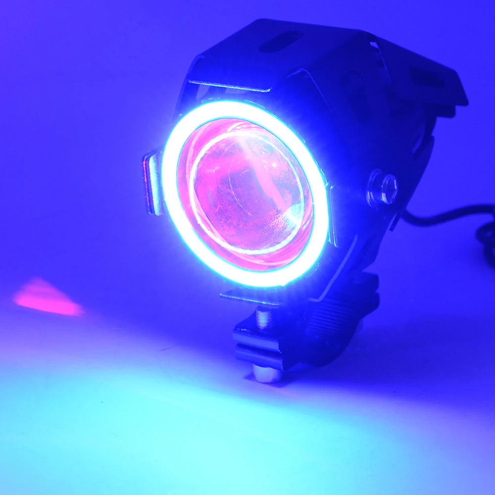 2 шт. Универсальный мотоциклетный U7 ангельские глазки led 125 Вт 3000лм головной светильник s вспомогательная лампа аксессуары для мотоциклов Автомобильный рабочий противотуманный светильник
