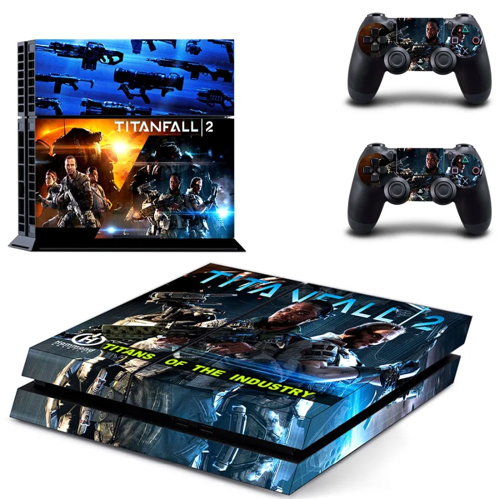 Игра Titanfall 2 наклейка для PS4 виниловая наклейка, стикер для консоли Playstation 4 и 2 контроллера наклейка для PS4 наклейка
