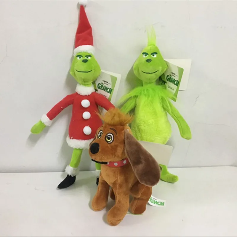 Многоцветный 18-38 см Grinch Who украли рождественскую куклу из фильма «Молодые бобы», плюшевая кукла в виде животного, коллекционная игрушка, рождественский подарок для детей - Цвет: Многоцветный