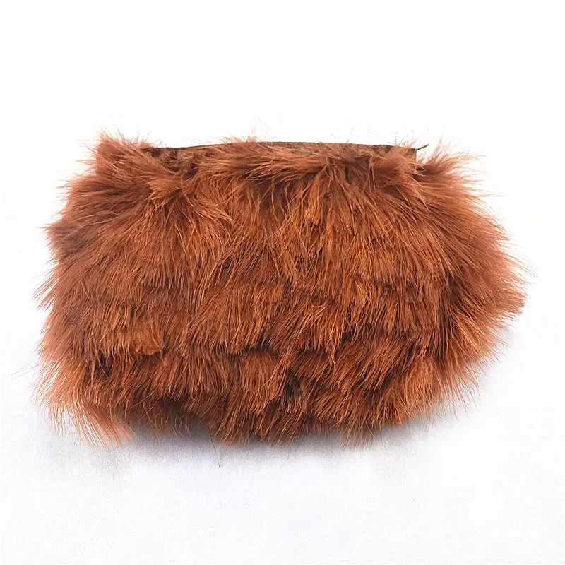 10 ярдов коричневые пушистые перья марабу/индейки лента с бахромой 8-10 см