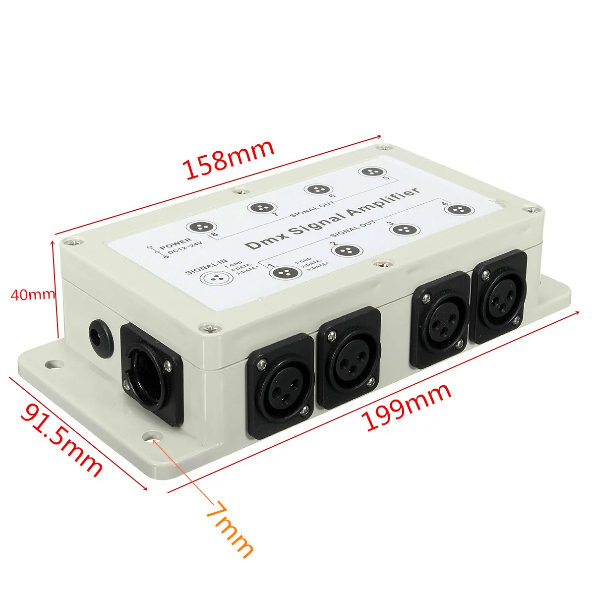 DC12-24V 8 канальный выход DMX DMX512 светодиодный контроллер разделитель усилителя