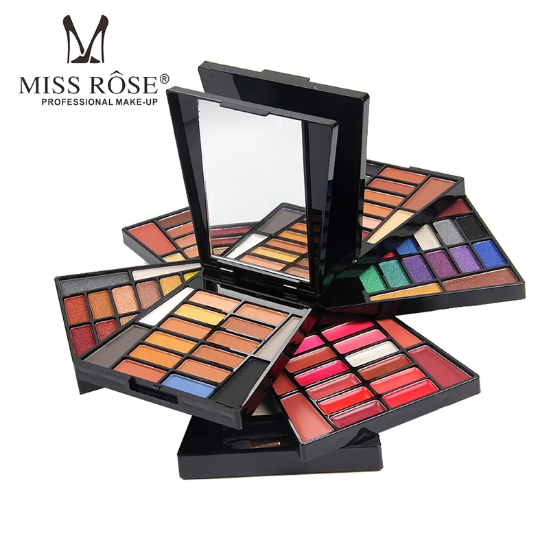 MISS ROSE Makeup Artist Professional Make Up Set Palette 4 Layers Shimmer Matte Eyeshadow Highlighter Blush Kit | Красота и здоровье