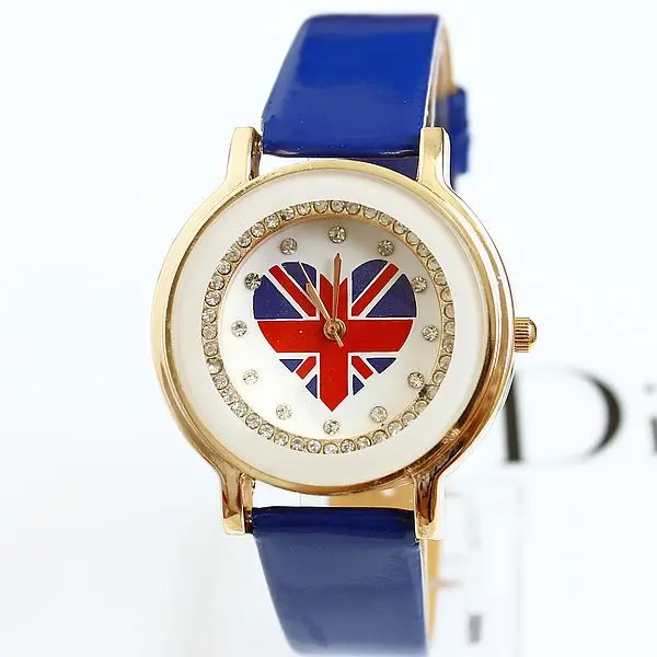 Free shipping Hot Fashion Partysu New Brands Cat Rhinestone Bracelet Chain Round Famous Women Dress Quartz Watches PU Leather | Наручные