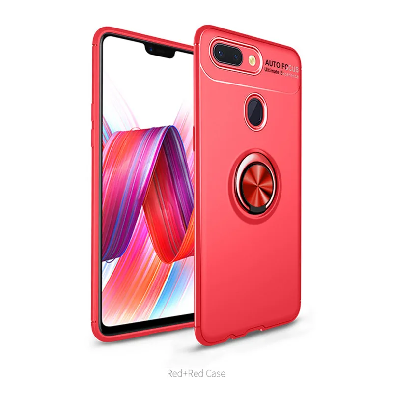Case For OPPO R11 R9 A59 F1S Plus 360 Degree Rotation Ring Holder Magnetic Car Stand Phone Cover With Finger Kickstand |