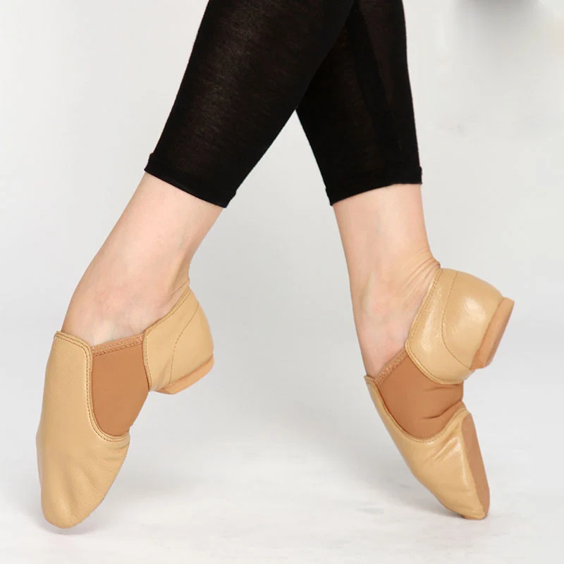 Балетки женские из натуральной кожи джазовые туфли спортивные танцевальные с