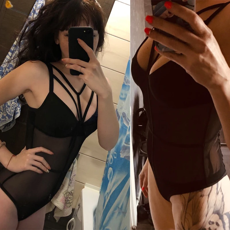 LIVA GIRL сексуальный прозрачный сетчатый бандажный боди для женщин 2020 без рукавов