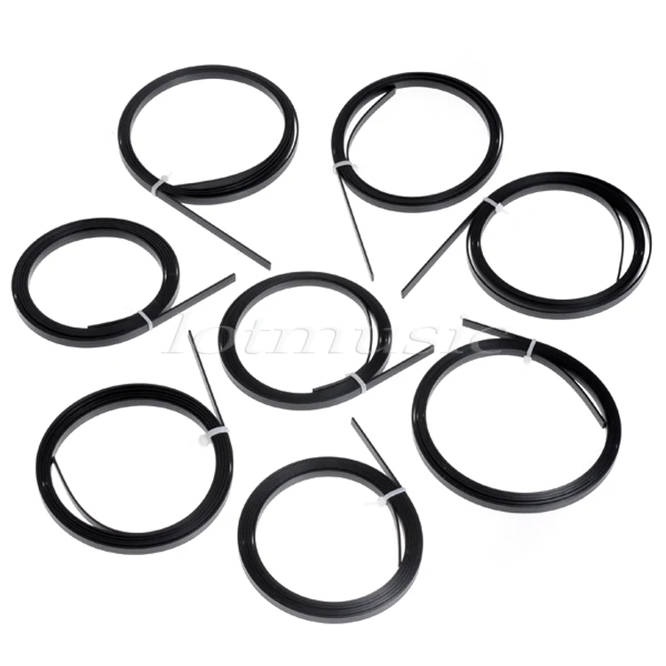 8pcs 5 feet ABS guitar binding 6mm x 1.5mm thick black quality new | Спорт и развлечения