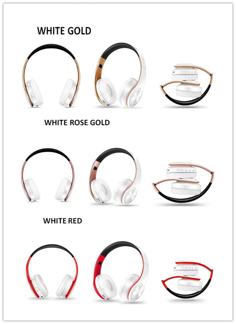 Новые портативные беспроводные наушники Bluetooth наушники/гарнитура Складные стерео аудио Mp3 регулируемые наушники с микрофоном для музыки