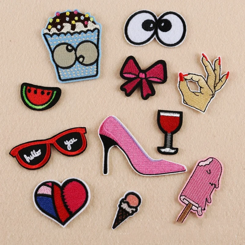 

Wholesale 40pcs DIY Embroidered Sewing On Patch Iron-On Patch Stickers For Clothes Sewing Fabric Applique Supplies YO27