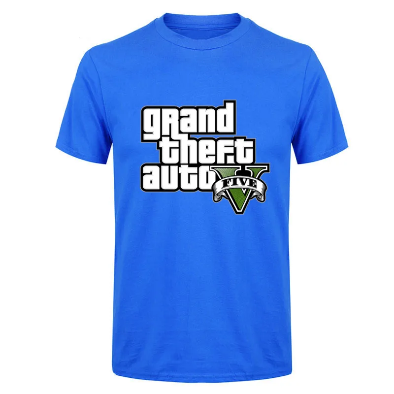 Новый летний стиль Хлопковая мужская одежда Grand Theft Auto 3D GTA 5 футболка с логотипом
