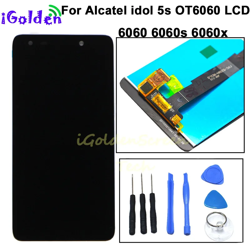 Черный Новый ЖК-дисплей дигитайзер сборка для Alcatel idol 5S OT6060 6060s с сенсорным
