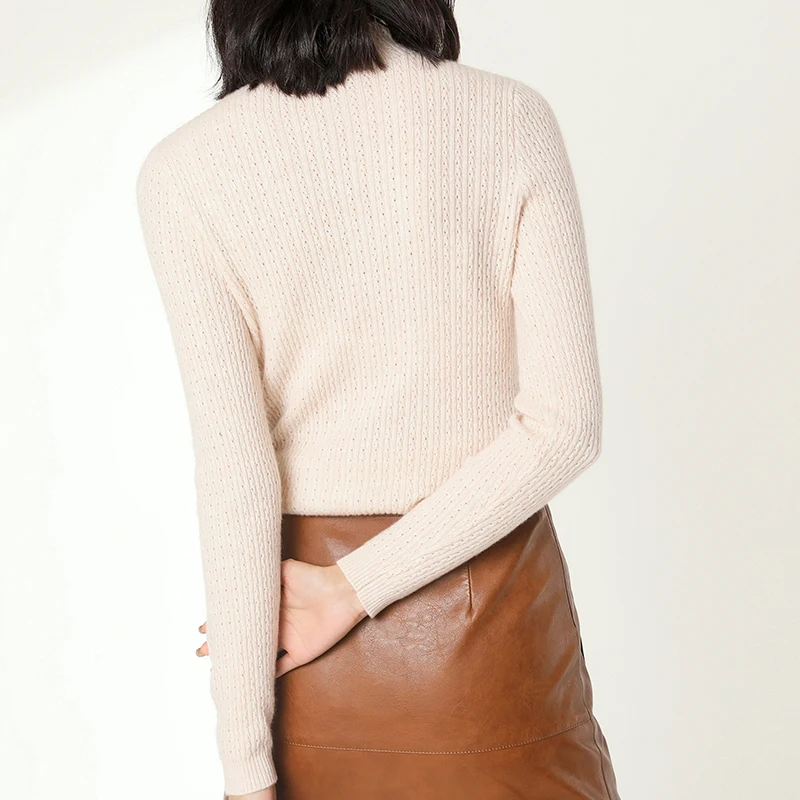 Real 100% Goats cashmere sweater Turtleneck Sweater Women Winter Styles Long Sleeves Female White Sweaters Pullover Jumper 2019 | Женская