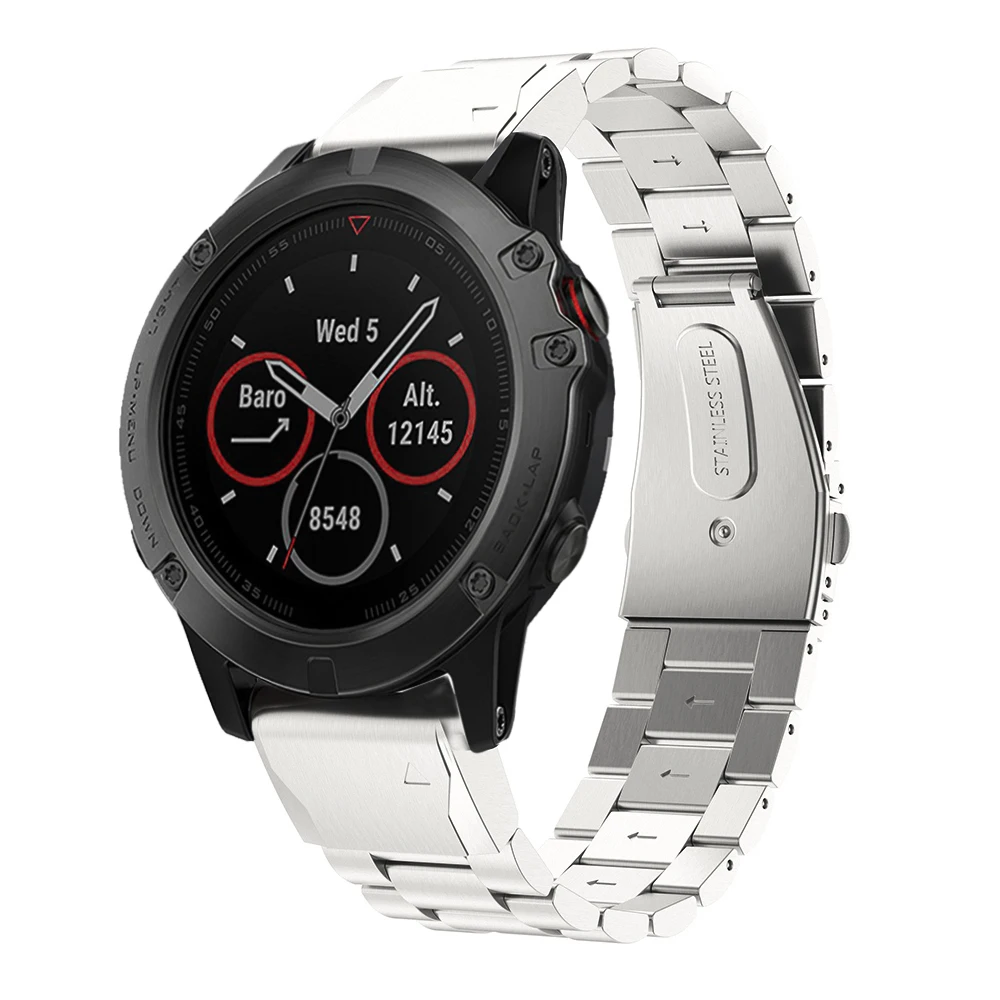 20 22 26 мм ремешок для часов из нержавеющей стали ремешок для Garmin Fenix 5 5S 5X Plus 3 3HR Forerunner 935 945 умный Браслет