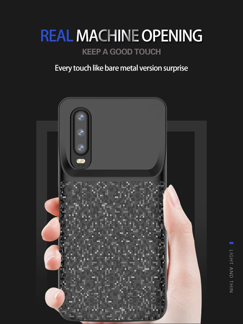 4700 мАч портативный чехол для зарядного устройства для huawei P30 чехол с мягкими краями чехол для аккумулятора с зажимом для huawei P30 PRO Nova 4E power Bank