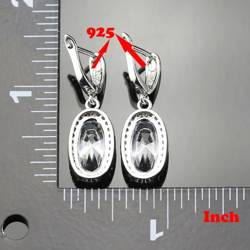 925 LOGO Серебро Цвет Белый Циркон Ювелирные наборы для Для женщин Цепочки и