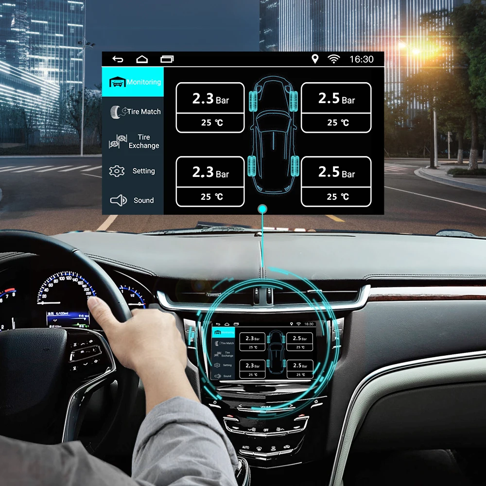 Deelife TPMS Android USB монитор давления в шинах Система для Автомобильный dvd-плеер Android gps навигация мультимедийный плеер Датчик TMPS