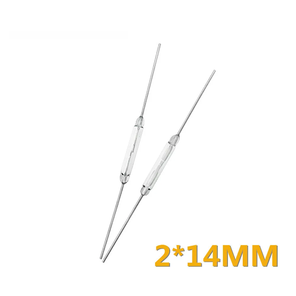 

100pcs/LOT Reed Switch 2X14MM GLASS White Color N/O Low Voltage Current