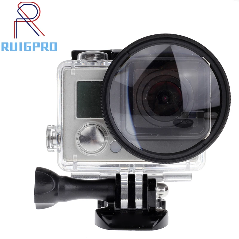 Для Gopro 4/3+ фильтр 52 мм крупным планом+ 10 макро объектив адаптер кольцо для gopro Hero 4/3+/3 водонепроницаемый чехол Аксессуары для стекла