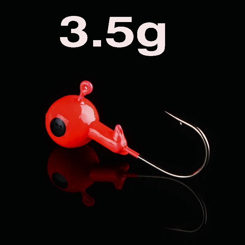 Red Рыболовные крючки Hennoy, 5 шт./партия, 1,75 г, 2,5 г, 3,5 г, 5 г, 7 г, 10 г, 12 г, 14 г, светящиеся в темноте, свинцовые крючки - Цвет: Red