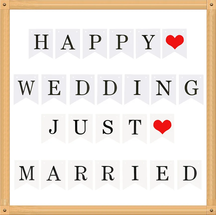 W happy wedding Винтажная Свадебная надпись молодожены фото стенд реквизит свадебный плакат вечерние Свадебные украшения Свадебный баннер флаг - Цвет: W happy wedding
