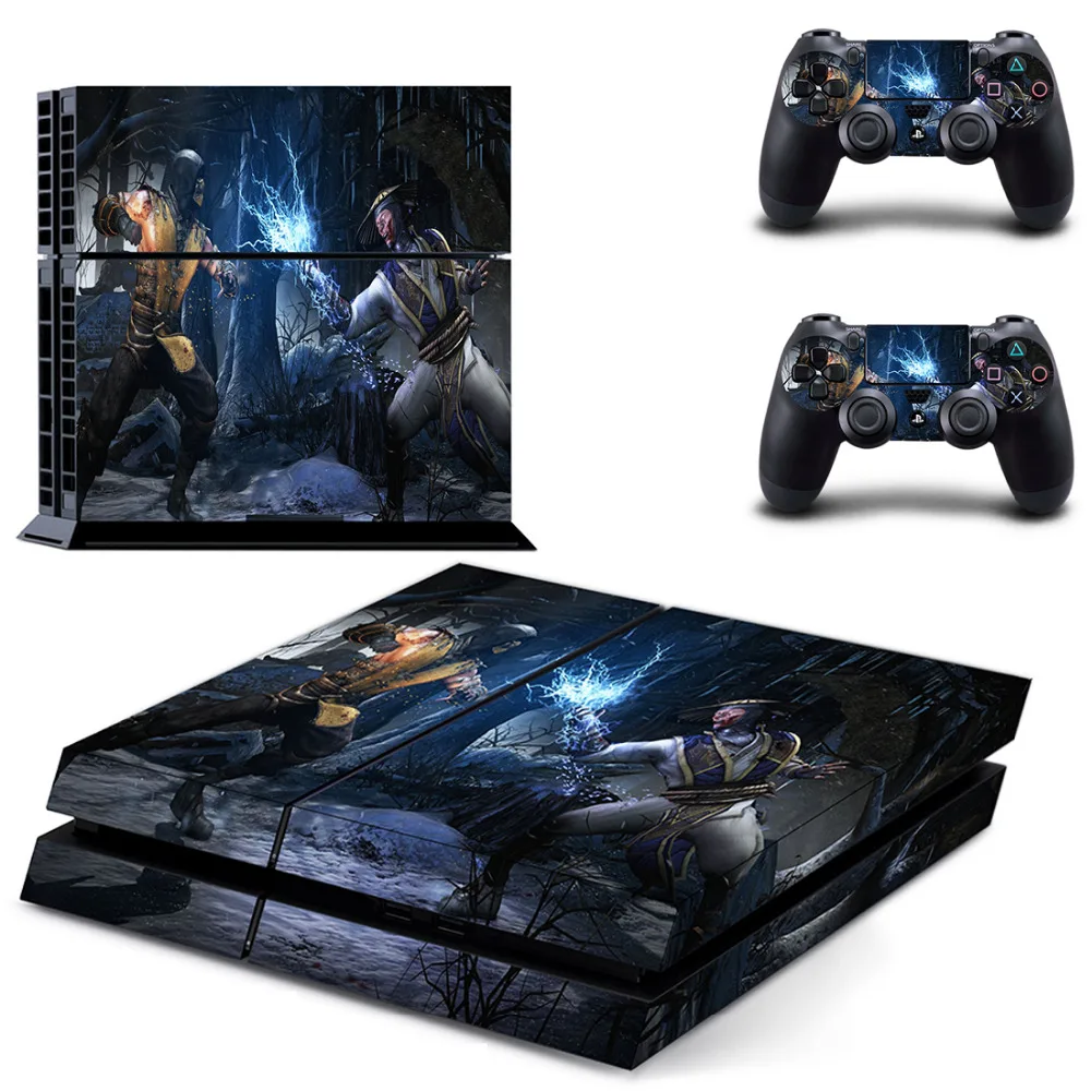 Игра Mortal Kombat PS4 наклейка для sony playstation 4 консоль и 2 контроллера кожи PS4 наклейка виниловый аксессуар
