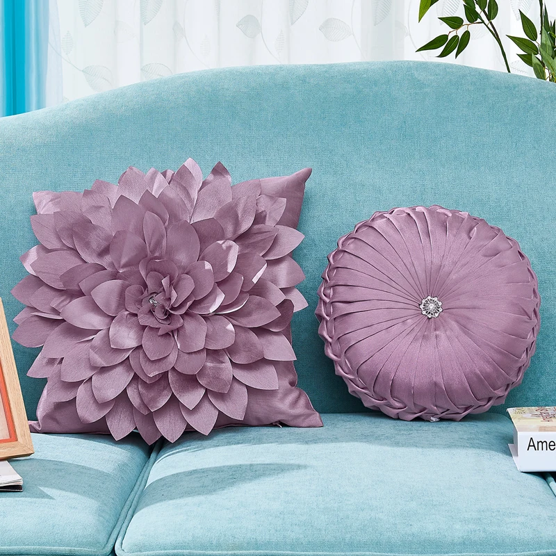 3D туфли ручной работы со стразами и круглым Подушка домашний декор белый цвет