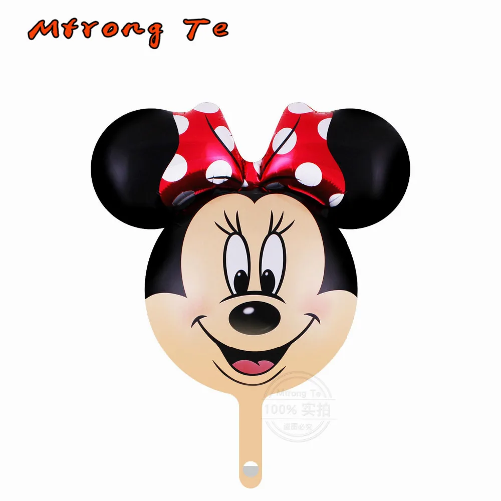 Mickey 50 шт. мини-шаров с изображением Микки и Минни Маус, с красным бантом, украшения для дня рождения, свадьбы, вечеринки, Детские Игрушечные Мячи - Цвет: Mickey