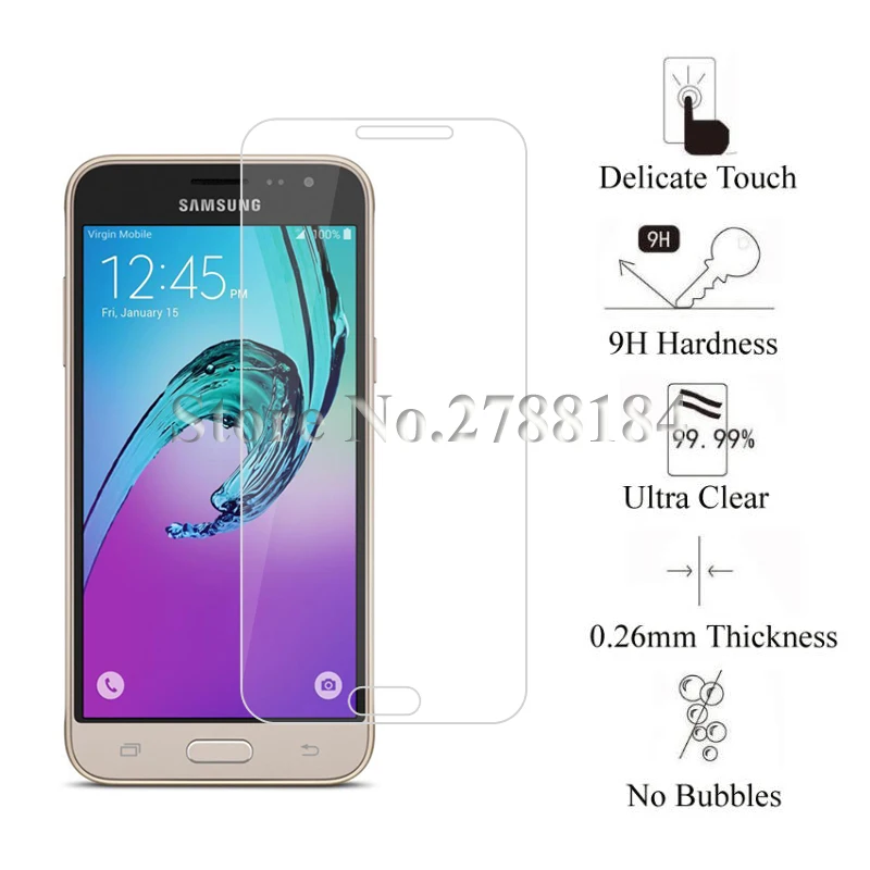 2 шт. закаленное Стекло для samsung Galaxy J3 J320F J320A J3109 Экран протектор чехол защитная пленка, стекло для samsung J3
