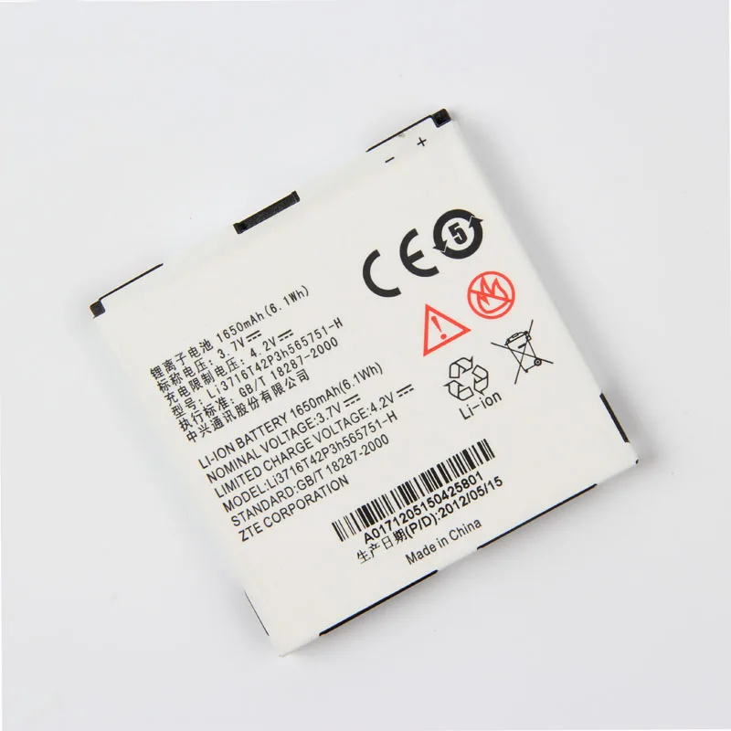 Оригинальный Li3716T42P3h565751 H телефон батарея для ZTE N880E N860 N855D U885 U880E V889D V880E 1650 мА