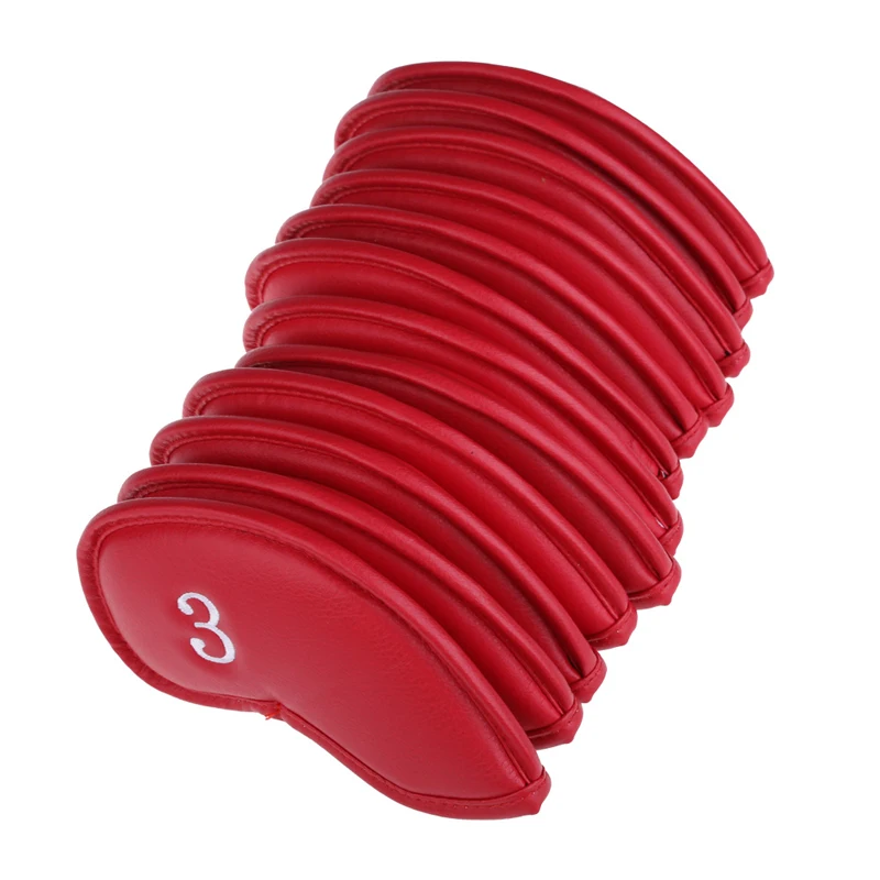 Набор из 12 черных бриллиантовых чехлов для головы гольф-клуба защитные головные