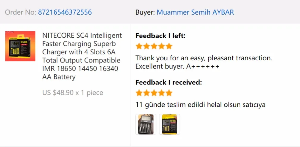 NITECORE SC4 интеллектуальное зарядное устройство для быстрой зарядки превосходное зарядное устройство с 4 слотами 6A общий выход совместимый IMR 18650 14450 16340 AA аккумулятор