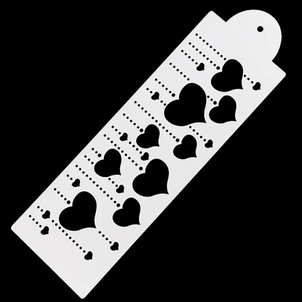 

1PC Newest CK650 Baking Decor Love Heart Coffee Milk Cake Cupcake Stencil Template Mold Pad